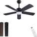 42 in. Ceiling Fan with Light and Remote, Farmhouse Reversible Quiet Ceiling Fans for Living Room Bedroom, Black Outdoor Ceiling Fan-7-ErisView