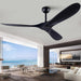 42 in. Ceiling Fan with Light and Remote, Farmhouse Reversible Quiet Ceiling Fans for Living Room Bedroom, Black Outdoor Ceiling Fan-8-ErisView
