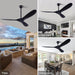 42 in. Ceiling Fan with Light and Remote, Farmhouse Reversible Quiet Ceiling Fans for Living Room Bedroom, Black Outdoor Ceiling Fan-9-ErisView