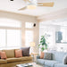 42 in. Ceiling Fan with Lights Remote, Reversible Quiet Ceiling Fans, Black Modern Flush Mount Ceiling Fan with Low Profile Light for Bedroom Living Room-15-ErisView