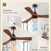 42 in. Ceiling Fan with Lights and Remote, Farmhouse Flush Mount Low Profile Ceiling Fan, Reversible Quiet Ceiling Fans for Patio Living Room Bedroom-10-ErisView
