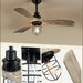 42 in. Ceiling Fan with Lights and Remote, Farmhouse Flush Mount Low Profile Ceiling Fan, Reversible Quiet Ceiling Fans for Patio Living Room Bedroom-2-ErisView