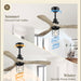 42 in. Ceiling Fan with Lights and Remote, Farmhouse Flush Mount Low Profile Ceiling Fan, Reversible Quiet Ceiling Fans for Patio Living Room Bedroom-3-ErisView
