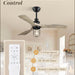 42 in. Ceiling Fan with Lights and Remote, Farmhouse Flush Mount Low Profile Ceiling Fan, Reversible Quiet Ceiling Fans for Patio Living Room Bedroom-5-ErisView