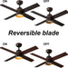 42 in. Ceiling Fan with Lights and Remote for Kitchen Dining Room Bedroom, Small Oil Rubbed Bronze Ceiling Fan with Light, Unusual Ceiling Fans-5-ErisView