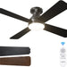 42 in. Ceiling Fan with Low Profile Light and Remote, Small Flush Mount Outdoor Ceiling Fans, Reversible Black Outdoor Ceiling Fans-1-ErisView