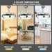 42 in. Ceiling Fan with Remote Control, Retractable Blade Ceiling Fan with Light, Quiet Reversible Ceiling Fan for Bedroom Living Room Dining Room-4-ErisView
