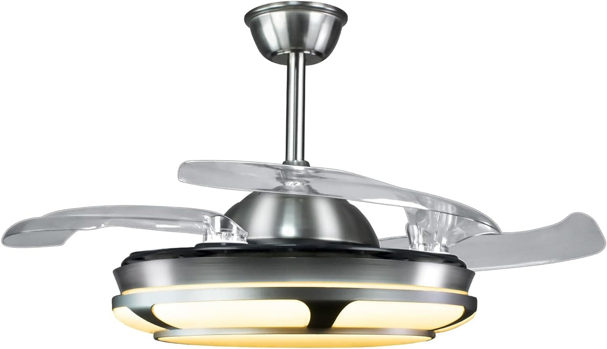 42 in. Ceiling Fan with Remote Control, Retractable Blade Ceiling Fan with Light, Quiet Reversible Ceiling Fan for Bedroom Living Room Dining Room-8-ErisView