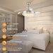 42 in. Ceiling Fan without Blades, Pretty Ceiling Fans with Lights and Remote, Brushed Nickel Ceiling Fan, Smart LED Modern Ceiling Fan -2-ErisView