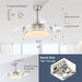 42 in. Ceiling Fan without Blades, Pretty Ceiling Fans with Lights and Remote, Brushed Nickel Ceiling Fan, Smart LED Modern Ceiling Fan -7-ErisView