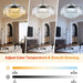 42 in. Chrome Chandelier Fan Light and APP Remote Control, Dimmable Retractable Chandelier Fan, Modern Crystal Ceiling Fan for Living Room Dining Room-2-ErisView