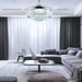 42 in. Chrome Chandelier Fan Light and APP Remote Control, Dimmable Retractable Chandelier Fan, Modern Crystal Ceiling Fan for Living Room Dining Room-7-ErisView