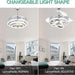 42 in. Chrome Retractable Modern Remote Control Ceiling Fan and Light, Silent Reversible Chandelier Ceiling Fan for Bedroom-2-ErisView