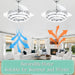 42 in. Chrome Retractable Modern Remote Control Ceiling Fan and Light, Silent Reversible Chandelier Ceiling Fan for Bedroom-3-ErisView