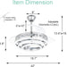 42 in. Chrome Retractable Modern Remote Control Ceiling Fan and Light, Silent Reversible Chandelier Ceiling Fan for Bedroom-5-ErisView