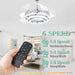 42 in. Chrome Retractable Modern Remote Control Ceiling Fan and Light, Silent Reversible Chandelier Ceiling Fan for Bedroom-6-ErisView