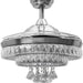 42 in. Crystal Ceiling Fan Chandelier with Light and Remote, Retractable Blade Ceiling Fan Light Fixture for Living Room Bedroom, Decorative Ceiling Fans-2-ErisView