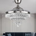 42 in. Crystal Ceiling Fan Chandelier with Light and Remote, Retractable Blade Ceiling Fan Light Fixture for Living Room Bedroom, Decorative Ceiling Fans-1-ErisView