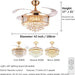 42 in. Crystal Ceiling Fan with LED Light and Remote Control, Retractable Fandelier for Bedrooms with Silent Motor, Luxury Ceiling Fans for Living Room-2-ErisView