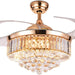 42 in. Crystal Ceiling Fan with LED Light and Remote Control, Retractable Fandelier for Bedrooms with Silent Motor, Luxury Ceiling Fans for Living Room-4-ErisView
