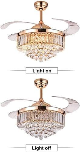 42 in. Crystal Ceiling Fan with LED Light and Remote Control, Retractable Fandelier for Bedrooms with Silent Motor, Luxury Ceiling Fans for Living Room-7-ErisView