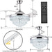 42 in. Crystal Ceiling Fan with Light, Indoor Dimmable Crystal Fandelier, Gold Retractable Ceiling Fan Chandelier Fan for Living Room Dining Room -10-ErisView