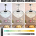 42 in. Crystal Ceiling Fan with Light, Indoor Dimmable Crystal Fandelier, Gold Retractable Ceiling Fan Chandelier Fan for Living Room Dining Room -19-ErisView