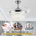 42 in. Crystal Ceiling Fan with Light, Indoor Dimmable Crystal Fandelier, Gold Retractable Ceiling Fan Chandelier Fan for Living Room Dining Room -22-ErisView