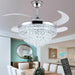 42 in. Crystal Ceiling Fan with Light, Indoor Dimmable Crystal Fandelier, Gold Retractable Ceiling Fan Chandelier Fan for Living Room Dining Room -9-ErisView