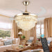 42 in. Crystal Ceiling Fan with Light, Indoor Dimmable Crystal Fandelier, Gold Retractable Ceiling Fan Chandelier Fan for Living Room Dining Room -1-ErisView