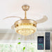 42 in. Crystal Ceiling Fan with Light and Remote, Modern Reversible Retractable 3 Blade Ceiling Fan Chandelier for Living Room Bedroom Dining Room-10-ErisView