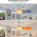 42 in. Crystal Ceiling Fan with Light and Remote, Modern Reversible Retractable 3 Blade Ceiling Fan Chandelier for Living Room Bedroom Dining Room-11-ErisView