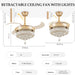 42 in. Crystal Ceiling Fan with Light and Remote, Modern Reversible Retractable 3 Blade Ceiling Fan Chandelier for Living Room Bedroom Dining Room-13-ErisView