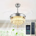 42 in. Crystal Ceiling Fan with Light and Remote, Modern Reversible Retractable 3 Blade Ceiling Fan Chandelier for Living Room Bedroom Dining Room-19-ErisView
