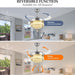 42 in. Crystal Ceiling Fan with Light and Remote, Modern Reversible Retractable 3 Blade Ceiling Fan Chandelier for Living Room Bedroom Dining Room-21-ErisView