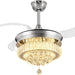 42 in. Crystal Ceiling Fan with Light and Remote, Modern Reversible Retractable 3 Blade Ceiling Fan Chandelier for Living Room Bedroom Dining Room-27-ErisView