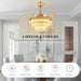 42 in. Crystal Ceiling Fan with Light and Remote, Modern Reversible Retractable 3 Blade Ceiling Fan Chandelier for Living Room Bedroom Dining Room-33-ErisView