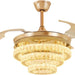 42 in. Crystal Ceiling Fan with Light and Remote, Modern Reversible Retractable 3 Blade Ceiling Fan Chandelier for Living Room Bedroom Dining Room-36-ErisView