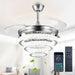 42 in. Crystal Ceiling Fan with Light and Remote, Modern Reversible Retractable 3 Blade Ceiling Fan Chandelier for Living Room Bedroom Dining Room-37-ErisView