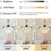 42 in. Crystal Ceiling Fan with Light and Remote, Modern Reversible Retractable 3 Blade Ceiling Fan Chandelier for Living Room Bedroom Dining Room-38-ErisView