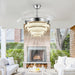 42 in. Crystal Ceiling Fan with Light and Remote, Modern Reversible Retractable 3 Blade Ceiling Fan Chandelier for Living Room Bedroom Dining Room-44-ErisView