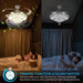 42 in. Crystal Ceiling Fan with Light and Remote, Modern Reversible Retractable 3 Blade Ceiling Fan Chandelier for Living Room Bedroom Dining Room-5-ErisView