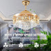 42 in. Crystal Ceiling Fan with Lights and Remote, Modern Retractable Luxury Chandelier Ceiling Fan for Living Room Dining Room Bedroom-4-ErisView
