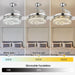 42 in. Dimmable Crystal Chandelier Fandelier Ceiling Fan with Lights and Remote, Moon Shape Retractable Ceiling Fan for Bedroom Living Room Dining Room-5-ErisView