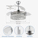 42 in. Dimmable Crystal Chandelier Fandelier Ceiling Fan with Lights and Remote, Moon Shape Retractable Ceiling Fan for Bedroom Living Room Dining Room-7-ErisView