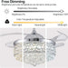 42 in. Dimmable Crystal Fandelier with Lights and Remote, Invisible Retractable Chandelier Ceiling Fan for Bedroom Living Room Dining Room-9-ErisView