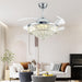 42 in. Fandelier Ceiling Fan with Light, Chrome Crystal Retractable Chandelier Fan, Living Room Ceiling Fan with Light, Dining Room Ceiling Fan -2-ErisView