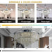 42 in. Fandelier Ceiling Fan with Light, Chrome Crystal Retractable Chandelier Fan, Living Room Ceiling Fan with Light, Dining Room Ceiling Fan -3-ErisView