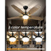 42 in. Farmhouse Ceiling Fan with Light, Small Modern Black Ceiling Fan with Light and Remote for Bedroom Living Room-4-ErisView