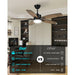 42 in. Farmhouse Ceiling Fan with Light, Small Modern Black Ceiling Fan with Light and Remote for Bedroom Living Room-7-ErisView